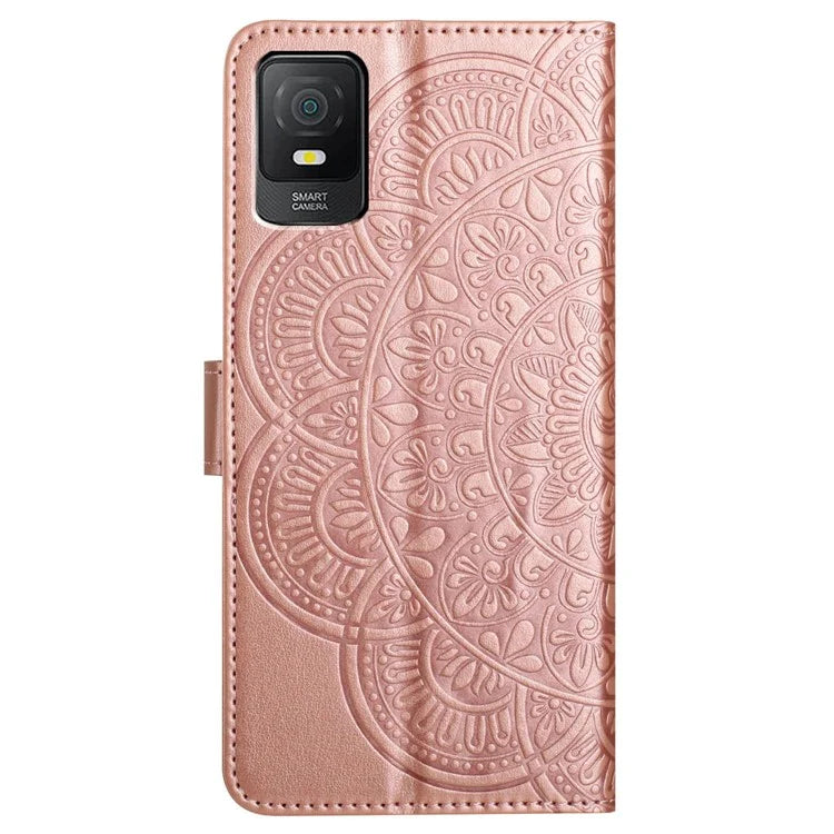 For TCL 403 Phone Case Mandala Flower Leather Stand Wallet Folio Flip Cover