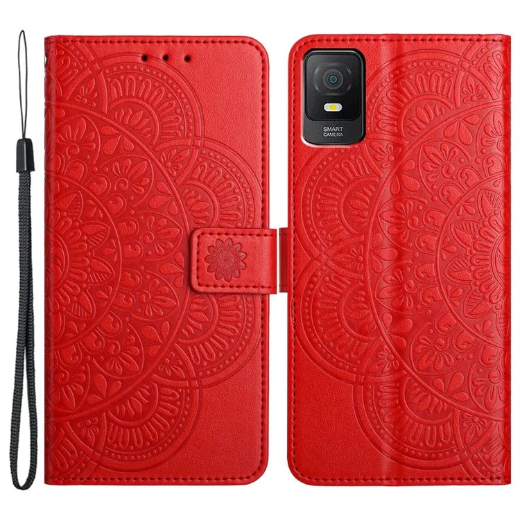 For TCL 403 Phone Case Mandala Flower Leather Stand Wallet Folio Flip Cover