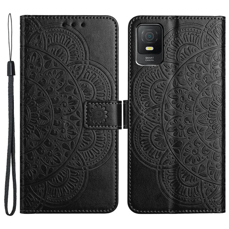 For TCL 403 Phone Case Mandala Flower Leather Stand Wallet Folio Flip Cover