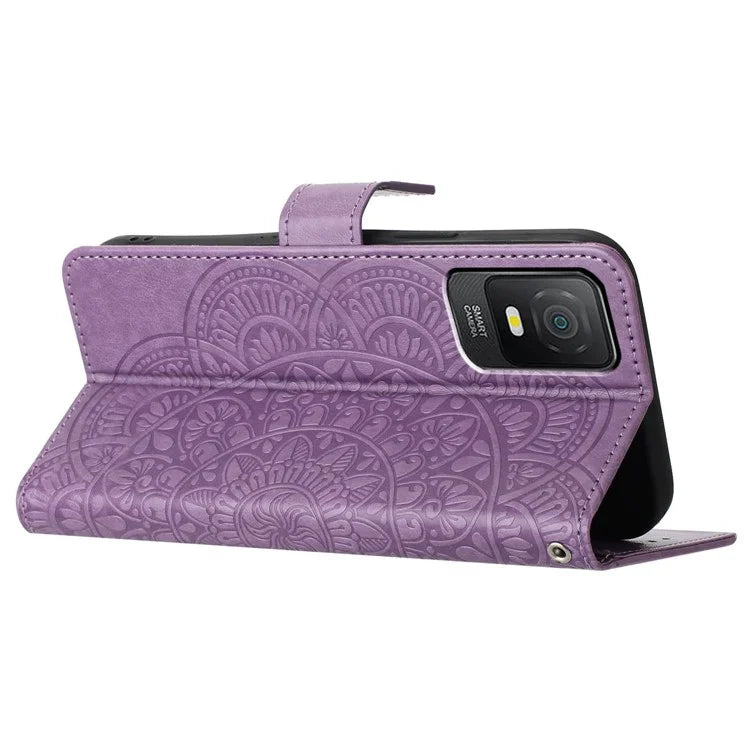 For TCL 403 Phone Case Mandala Flower Leather Stand Wallet Folio Flip Cover