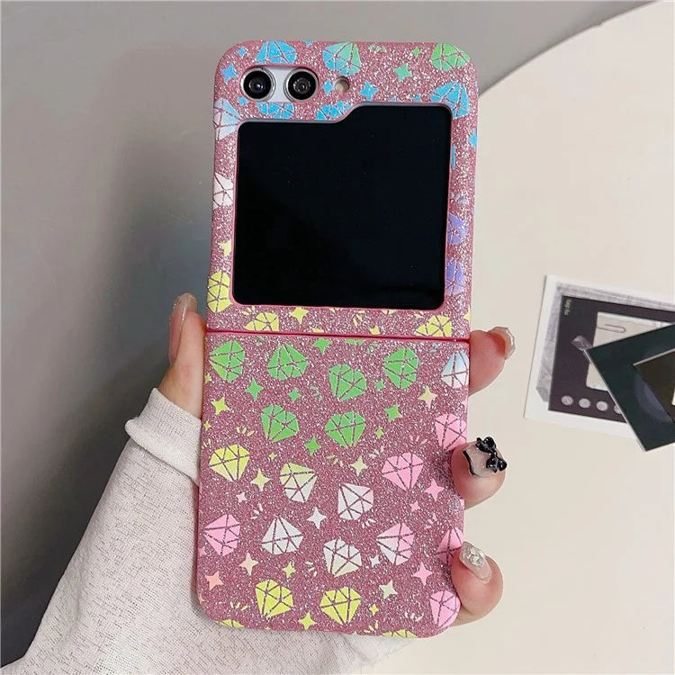 For Samsung Galaxy Z Flip5 5G Case Phone Protective Shell Glitter Diamond Pattern