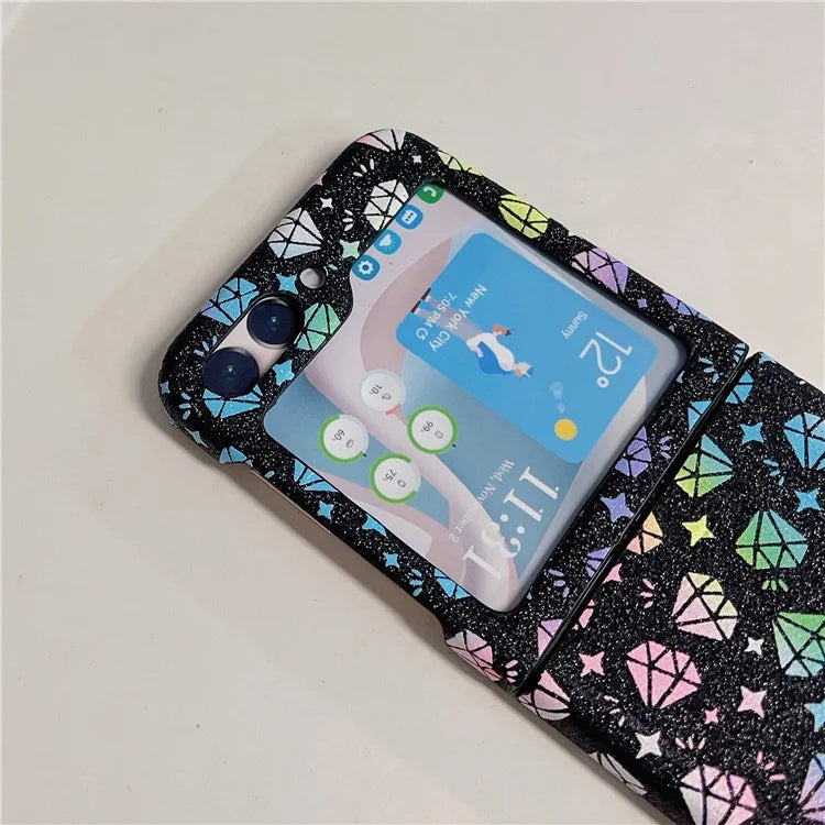 For Samsung Galaxy Z Flip5 5G Case Phone Protective Shell Glitter Diamond Pattern