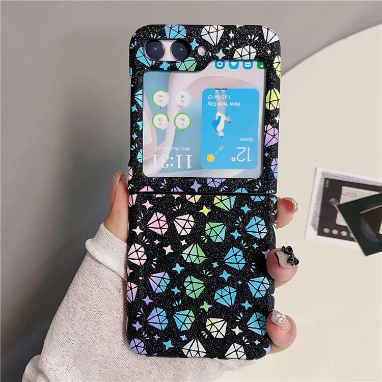 For Samsung Galaxy Z Flip5 5G Case Phone Protective Shell Glitter Diamond Pattern