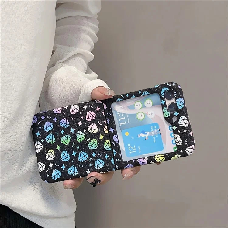 For Samsung Galaxy Z Flip5 5G Case Phone Protective Shell Glitter Diamond Pattern