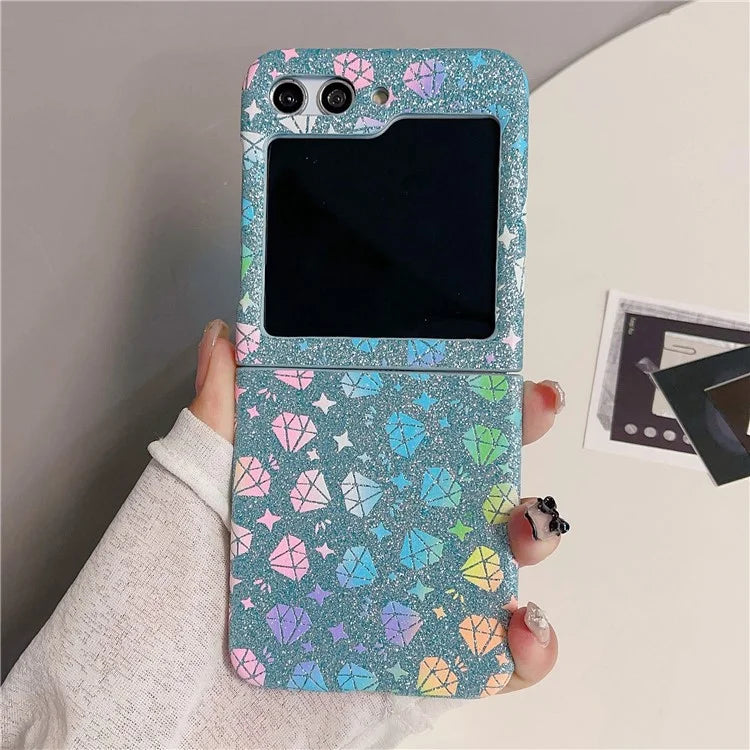 For Samsung Galaxy Z Flip5 5G Case Phone Protective Shell Glitter Diamond Pattern