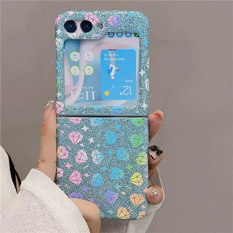 For Samsung Galaxy Z Flip5 5G Case Phone Protective Shell Glitter Diamond Pattern