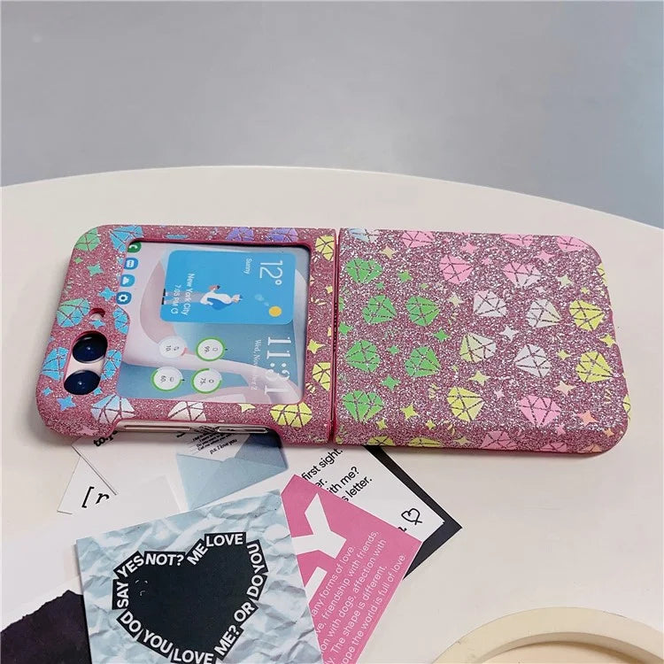 For Samsung Galaxy Z Flip5 5G Case Phone Protective Shell Glitter Diamond Pattern