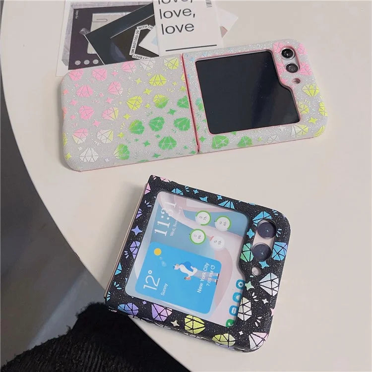 For Samsung Galaxy Z Flip5 5G Case Phone Protective Shell Glitter Diamond Pattern