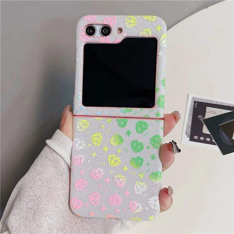 For Samsung Galaxy Z Flip5 5G Case Phone Protective Shell Glitter Diamond Pattern