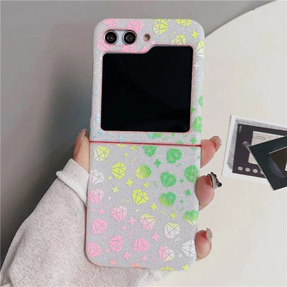 For Samsung Galaxy Z Flip5 5G Case Phone Protective Shell Glitter Diamond Pattern