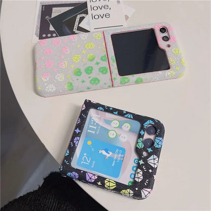 For Samsung Galaxy Z Flip5 5G Case Phone Protective Shell Glitter Diamond Pattern
