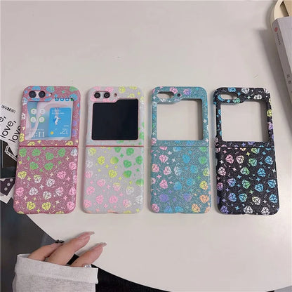 For Samsung Galaxy Z Flip5 5G Case Phone Protective Shell Glitter Diamond Pattern
