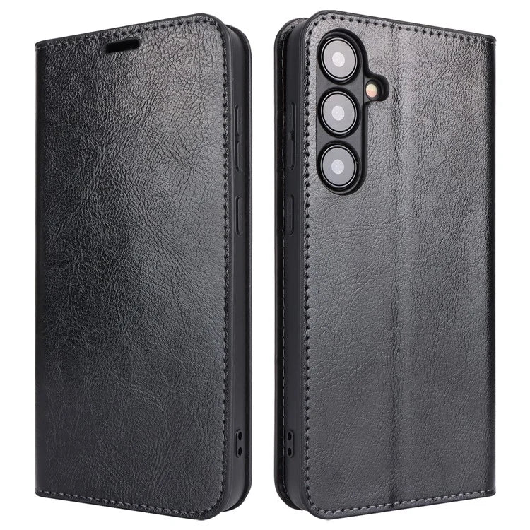For Samsung Galaxy S24 Split Leather Case Crazy Horse Texture Wallet Flip Cover