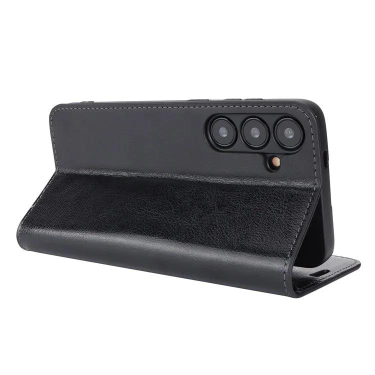 For Samsung Galaxy S24 Split Leather Case Crazy Horse Texture Wallet Flip Cover