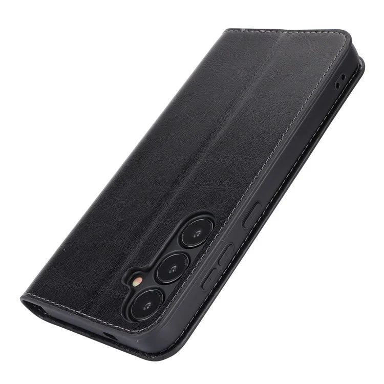 For Samsung Galaxy S24 Split Leather Case Crazy Horse Texture Wallet Flip Cover