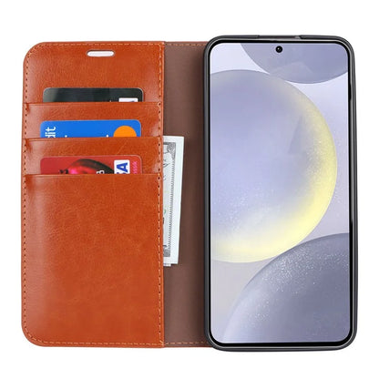 For Samsung Galaxy S24 Split Leather Case Crazy Horse Texture Wallet Flip Cover