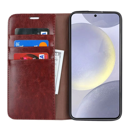 For Samsung Galaxy S24 Split Leather Case Crazy Horse Texture Wallet Flip Cover