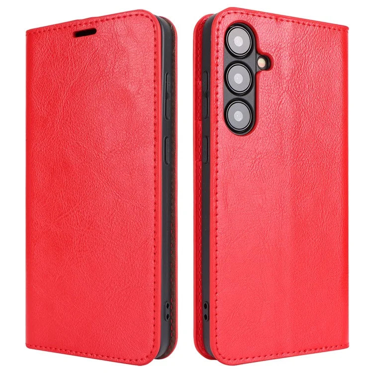 For Samsung Galaxy S24 Split Leather Case Crazy Horse Texture Wallet Flip Cover