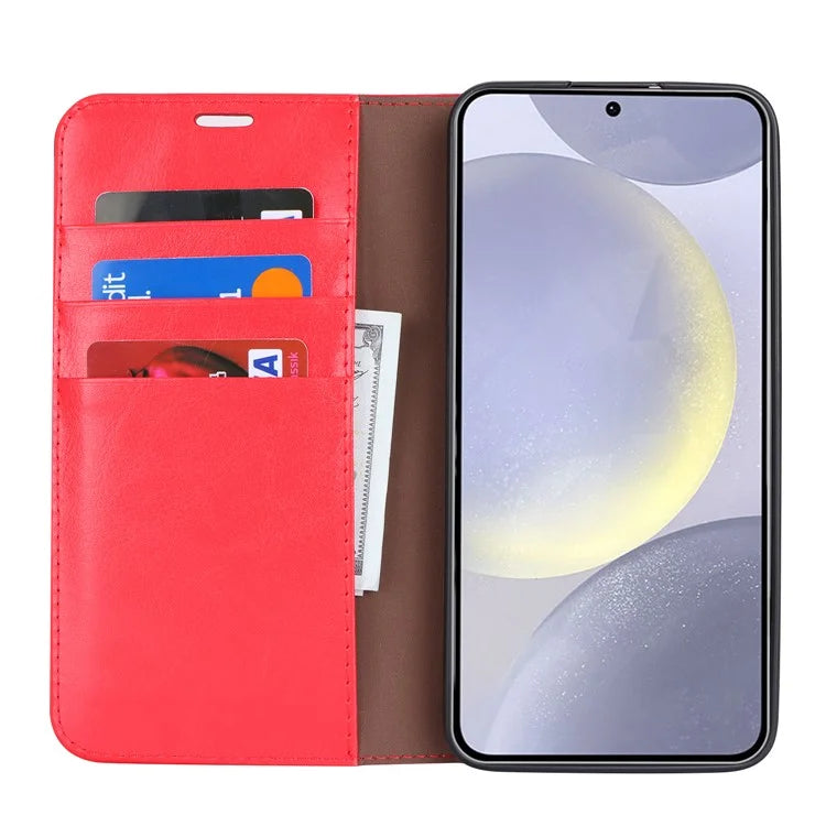 For Samsung Galaxy S24 Split Leather Case Crazy Horse Texture Wallet Flip Cover