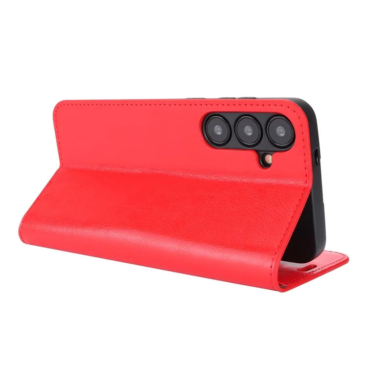 For Samsung Galaxy S24 Split Leather Case Crazy Horse Texture Wallet Flip Cover