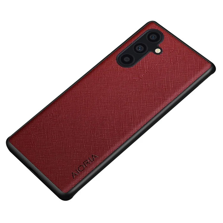 AIORIA For Samsung Galaxy A25 5G (Global) (161.0 x 76.5 x 8.3) Case Cross Texture Leather+PC+TPU Cover