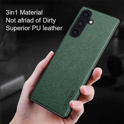AIORIA For Samsung Galaxy A15 4G / A15 5G Case PU Leather Coated PC+TPU Anti-scratch Phone Protector