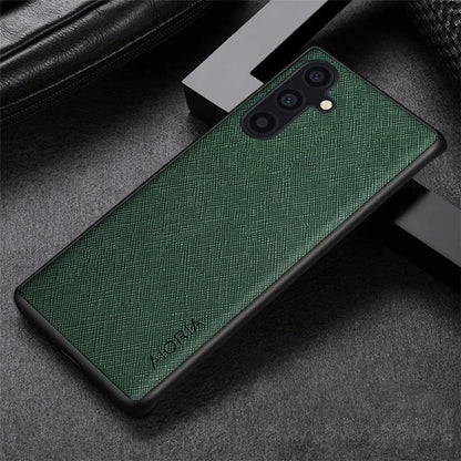 AIORIA For Samsung Galaxy S24+ Case Scratch-proof PU Leather Coated PC+TPU Protective Shell