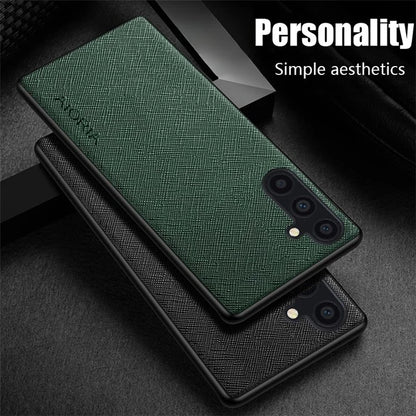 AIORIA For Samsung Galaxy S24+ Case Scratch-proof PU Leather Coated PC+TPU Protective Shell