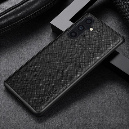 AIORIA Cross Texture Case for Samsung Galaxy S24 Shell PU Leather Coated PC+TPU Phone Cover