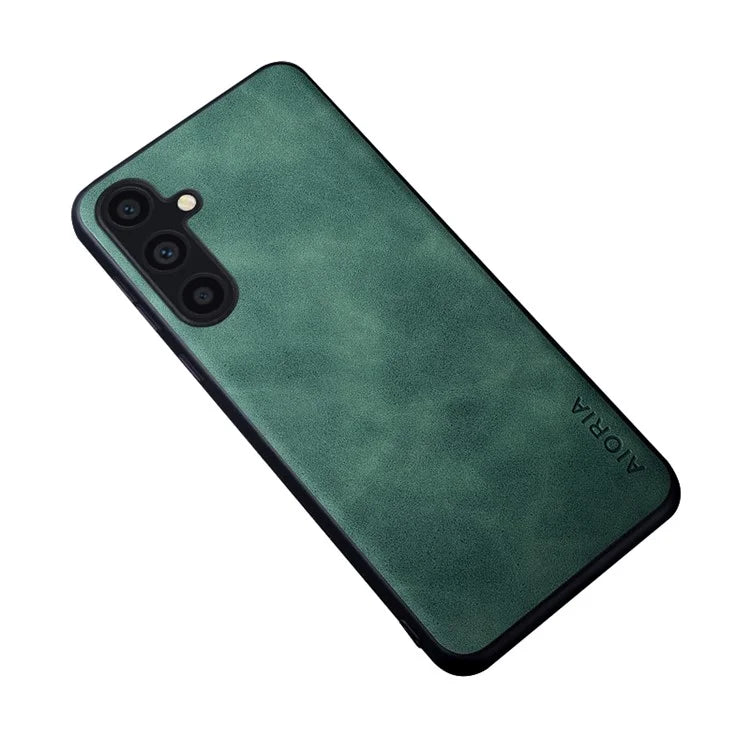 AIORIA For Samsung Galaxy A25 5G (Global) (161.0 x 76.5 x 8.3mm) Case Anti-scratch PU Leather Coated PC+TPU Phone Cover