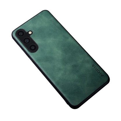 AIORIA For Samsung Galaxy A25 5G (Global) (161.0 x 76.5 x 8.3mm) Case Anti-scratch PU Leather Coated PC+TPU Phone Cover