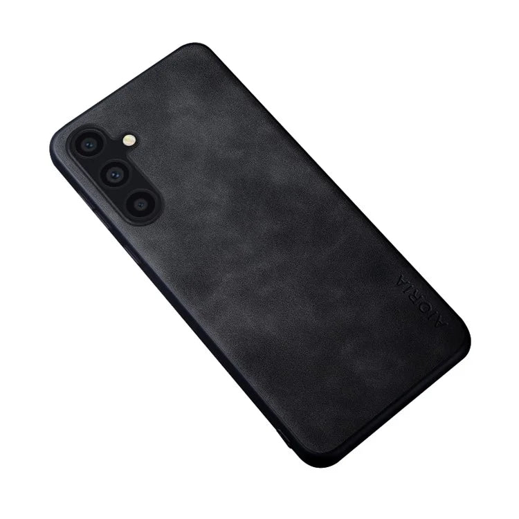 AIORIA For Samsung Galaxy A25 5G (Global) (161.0 x 76.5 x 8.3mm) Case Anti-scratch PU Leather Coated PC+TPU Phone Cover