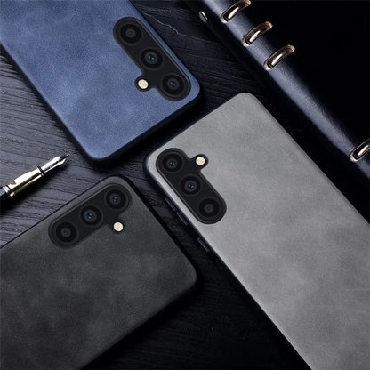 AIORIA For Samsung Galaxy A15 4G / A15 5G Back Case Anti-fingerprint Leather+PC+TPU Shell