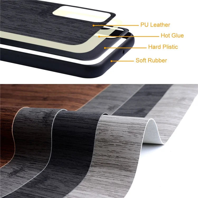 AIORIA For Samsung Galaxy A34 5G Case Bamboo Texture Design Leather Hybrid Cover