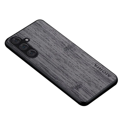 AIORIA For Samsung Galaxy A34 5G Case Bamboo Texture Design Leather Hybrid Cover