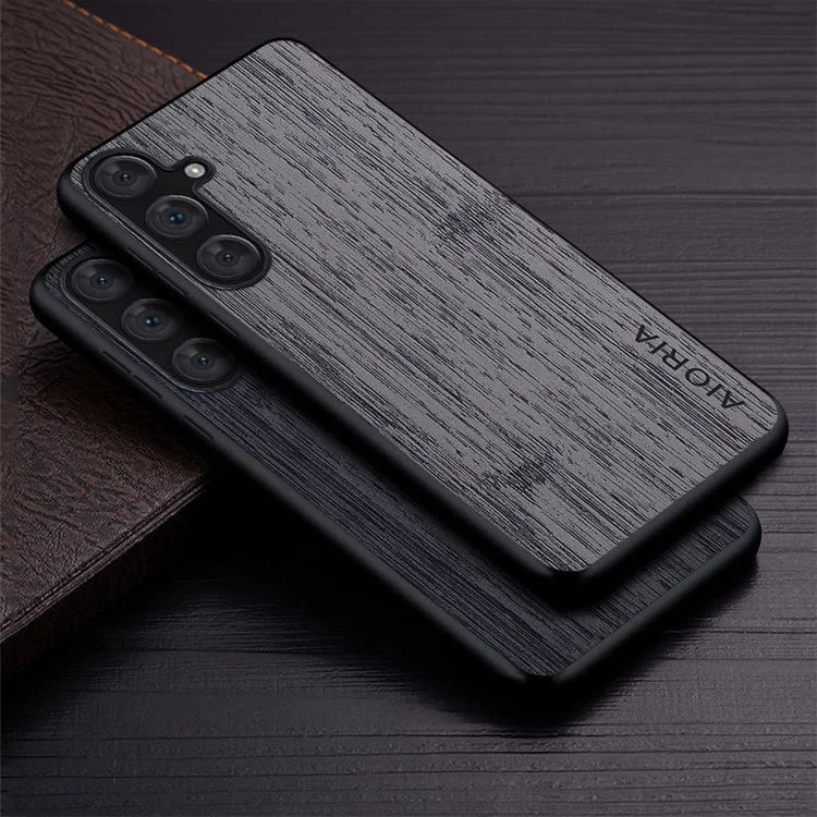 AIORIA For Samsung Galaxy S24 Phone Case Bamboo Texture Leather Back Cover