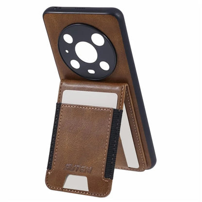SUTENI H03 For Honor Magic4 Pro 5G Case Vertical Flip Kickstand Leather+TPU Phone Shell