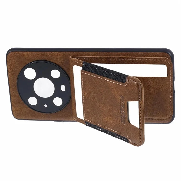 SUTENI H03 For Honor Magic4 Pro 5G Case Vertical Flip Kickstand Leather+TPU Phone Shell