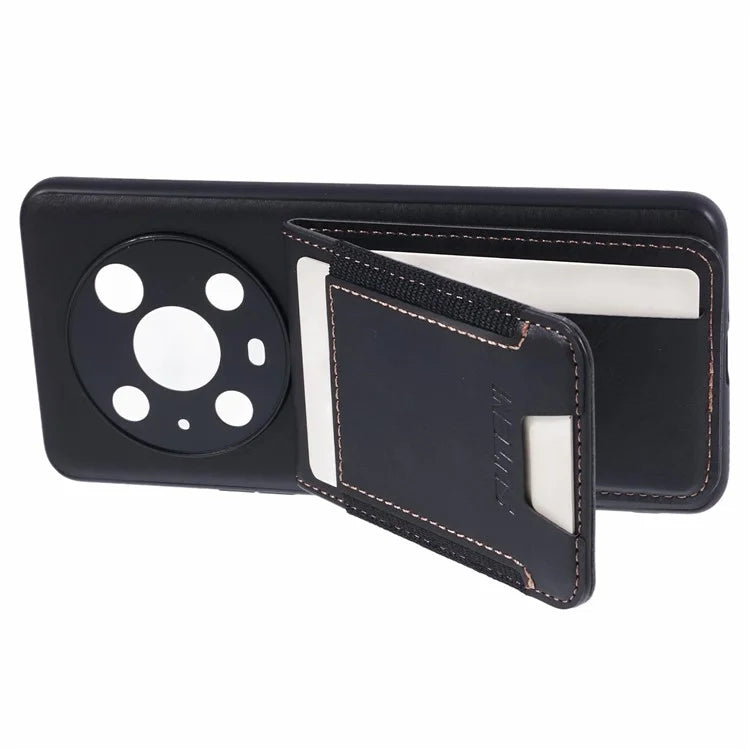 SUTENI H03 For Honor Magic4 Pro 5G Case Vertical Flip Kickstand Leather+TPU Phone Shell