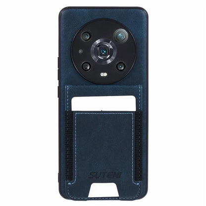 SUTENI H03 For Honor Magic4 Pro 5G Case Vertical Flip Kickstand Leather+TPU Phone Shell