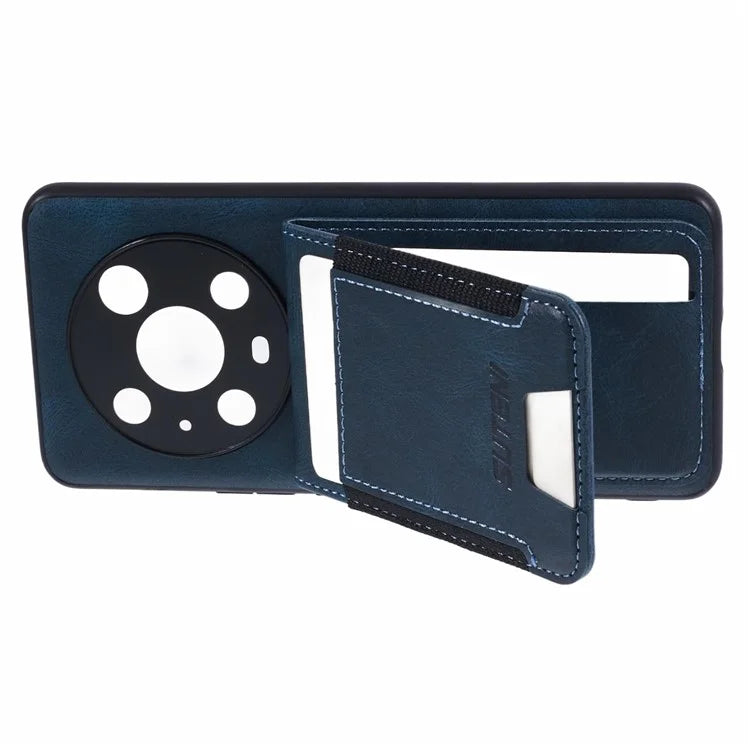 SUTENI H03 For Honor Magic4 Pro 5G Case Vertical Flip Kickstand Leather+TPU Phone Shell