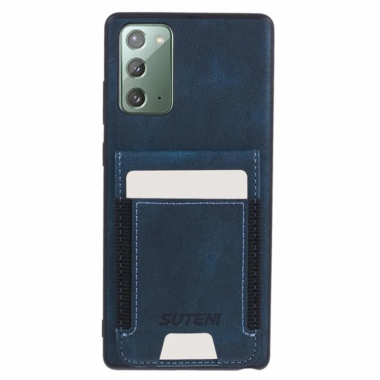 SUTENI H03 For Samsung Galaxy Note20 / Note20 5G Case Card Slots PU Leather Back Cover