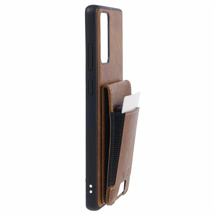 SUTENI H03 For Samsung Galaxy Note20 / Note20 5G Case Card Slots PU Leather Back Cover