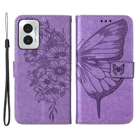 YB Imprinting Series-4 For Motorola Moto G Play (2024) 4G Case Wallet Leather Phone Cover