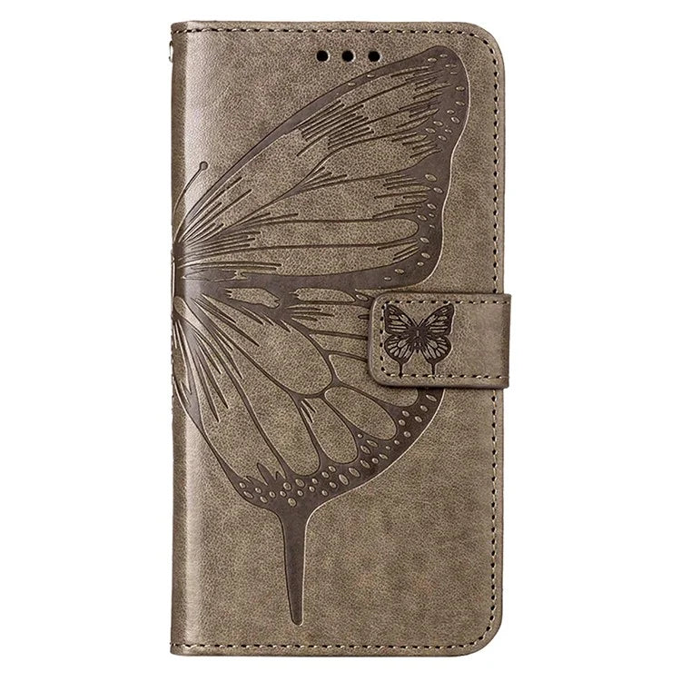YB Imprinting Series-4 For Xiaomi Redmi 13C 4G / Poco C65 4G Case Butterfly Leather Cover with Strap