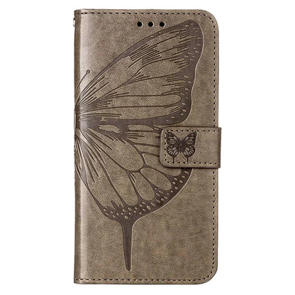 YB Imprinting Series-4 For Xiaomi Redmi 13C 4G / Poco C65 4G Case Butterfly Leather Cover with Strap