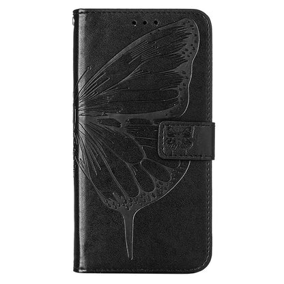 YB Imprinting Series-4 For Xiaomi Redmi 13C 4G / Poco C65 4G Case Butterfly Leather Cover with Strap