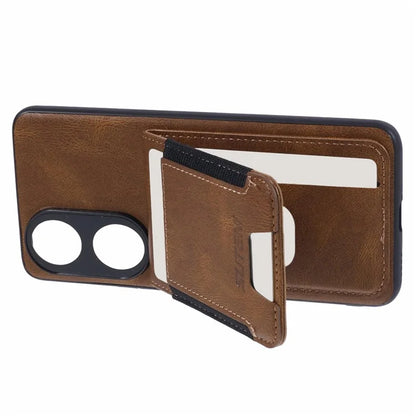 SUTENI H03 For Honor 90 Case Card Holder Kickstand Phone Cover Waxy Texture