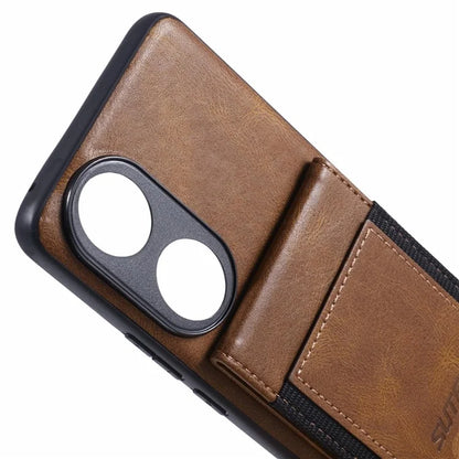 SUTENI H03 For Honor 90 Case Card Holder Kickstand Phone Cover Waxy Texture