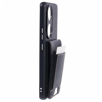 SUTENI H03 For Honor 90 Case Card Holder Kickstand Phone Cover Waxy Texture